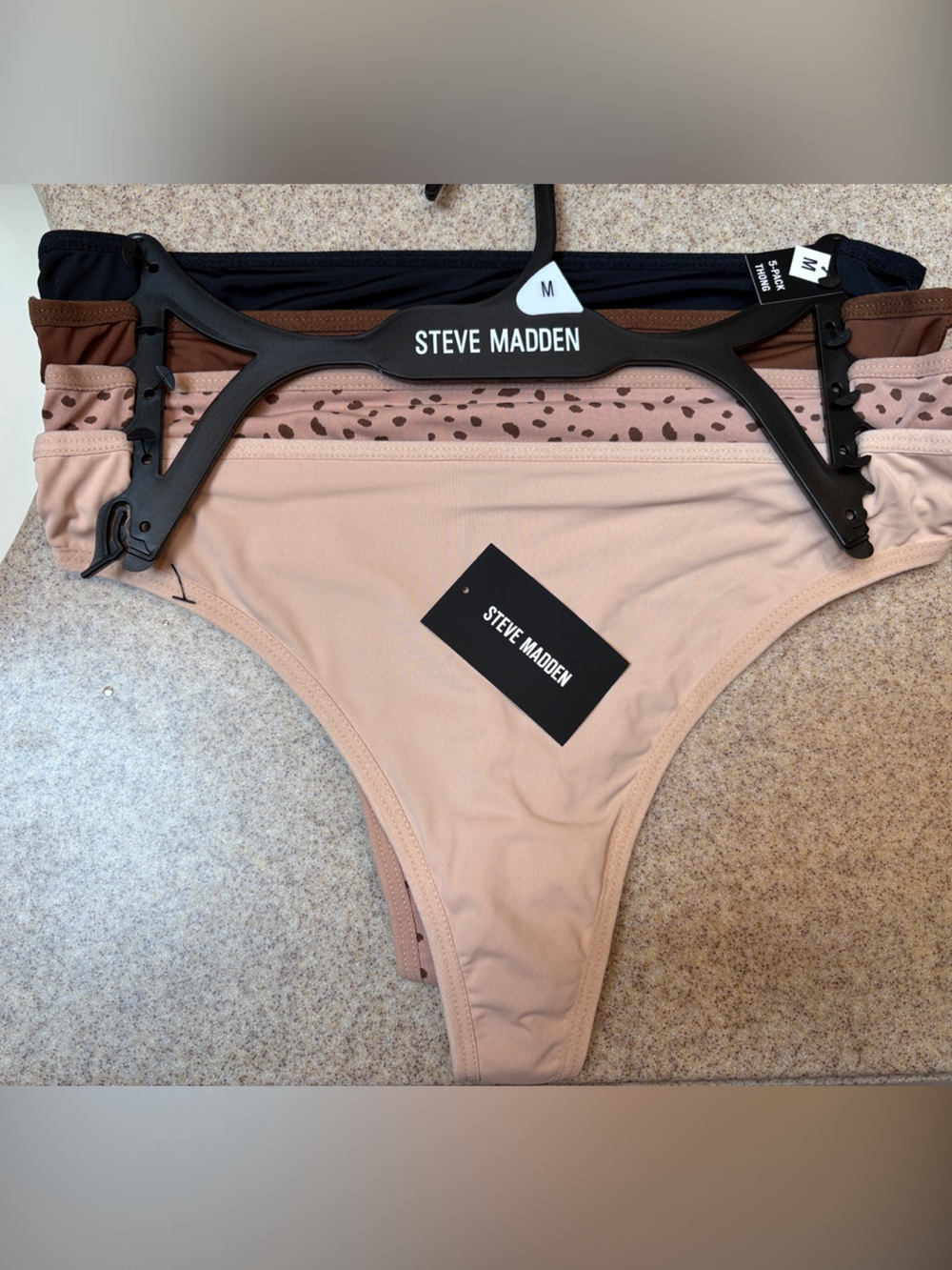 4 pack Steve Madden Neutral & Brown Bikini Bottoms Set